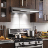 COS-5MU36 36 in. Delta Collection Ducted Under Cabinet Range Hood, Button Controls, Reusable Filters, LED Lights, Stainless Steel